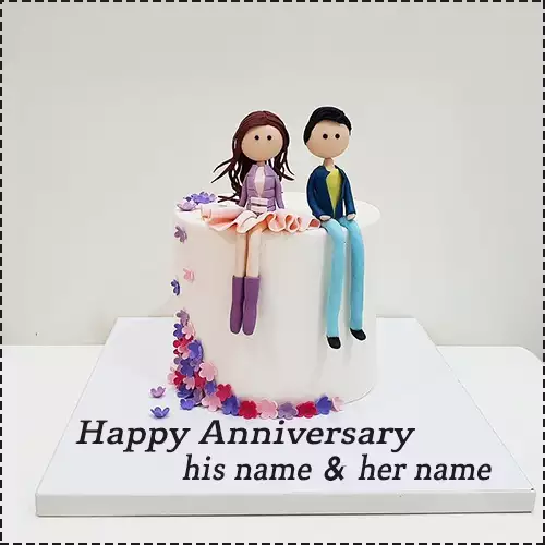 3rd Wedding Anniversary Cake With Name